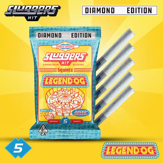 Sluggers HIT Legend OG Diamond Infused Infused Prerolls for delivery in Long Beach California only at JuanaShoppe