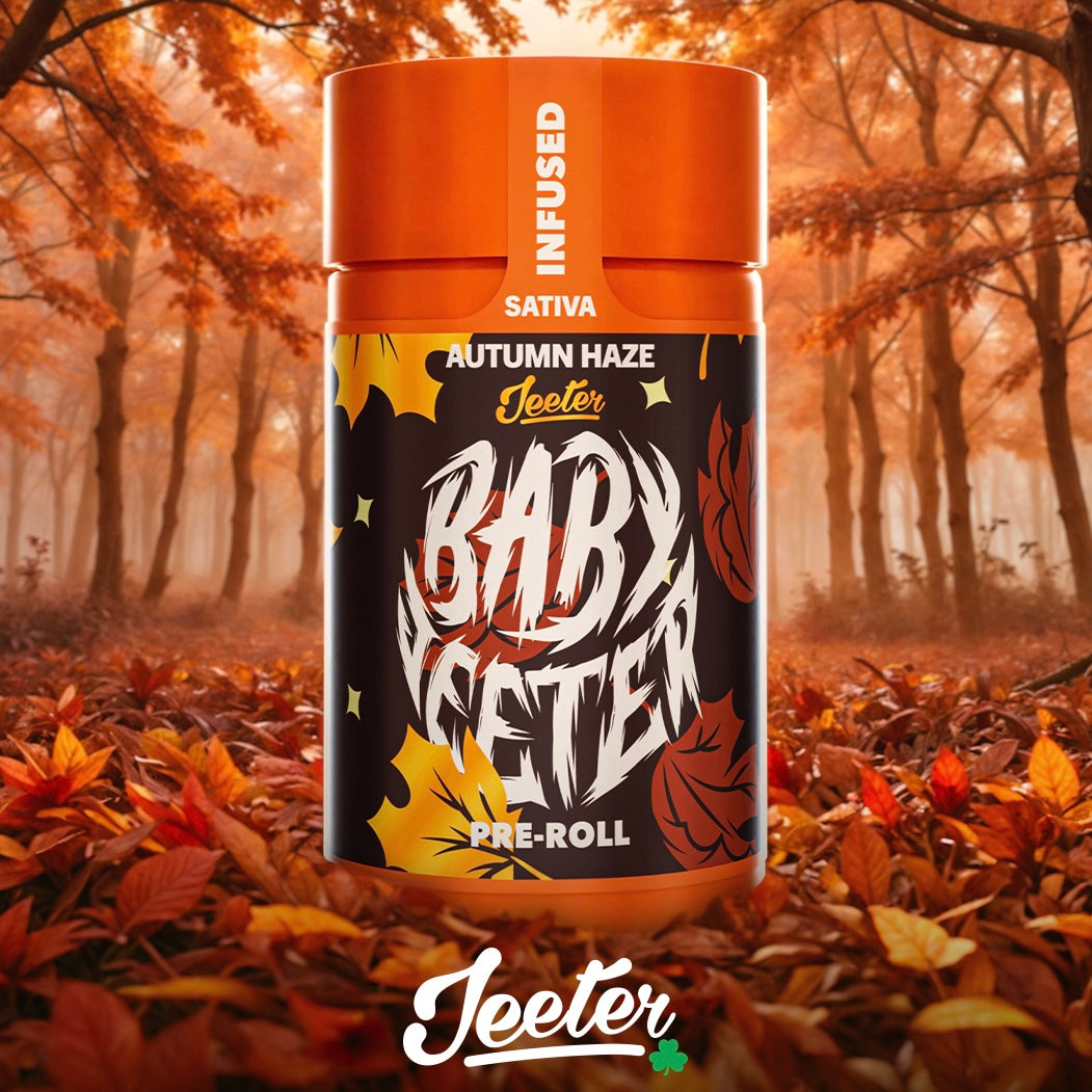 Autmun Haze Sativa Quad Infused Baby Jeeter for delivery in Long Beach California only at JuanaShoppe