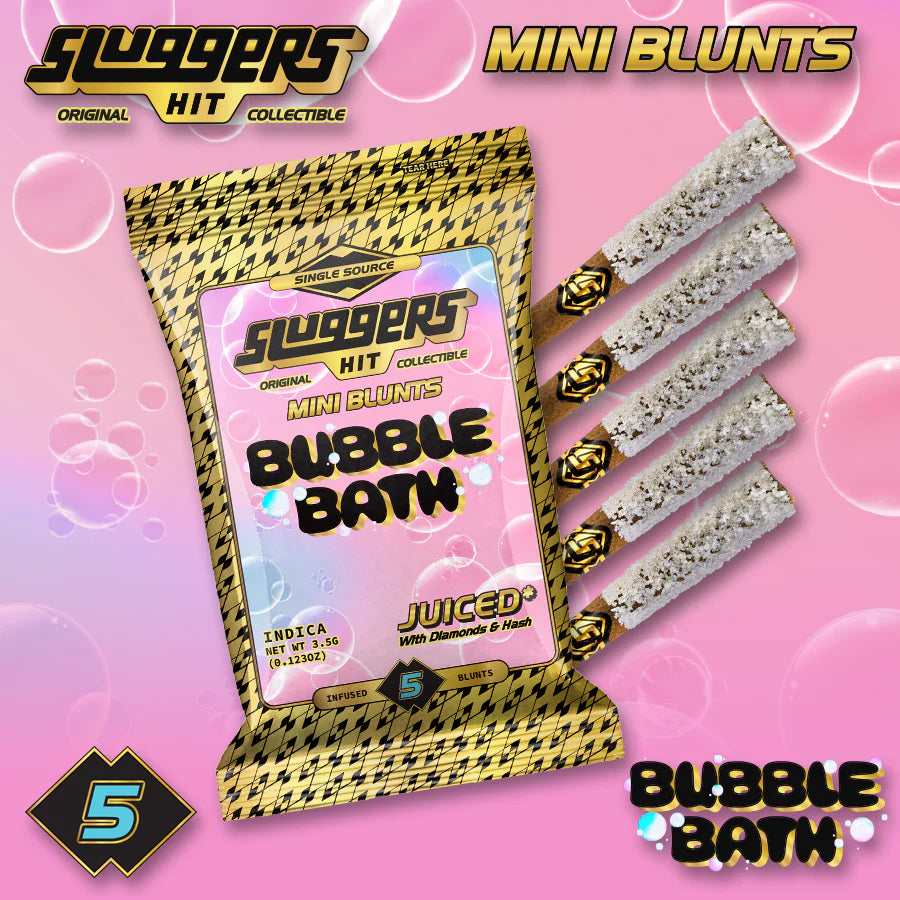 Sluggers HIT Bubble Bath Infused Mini Blunts for delivery in Long Beach California only at JuanaShoppe